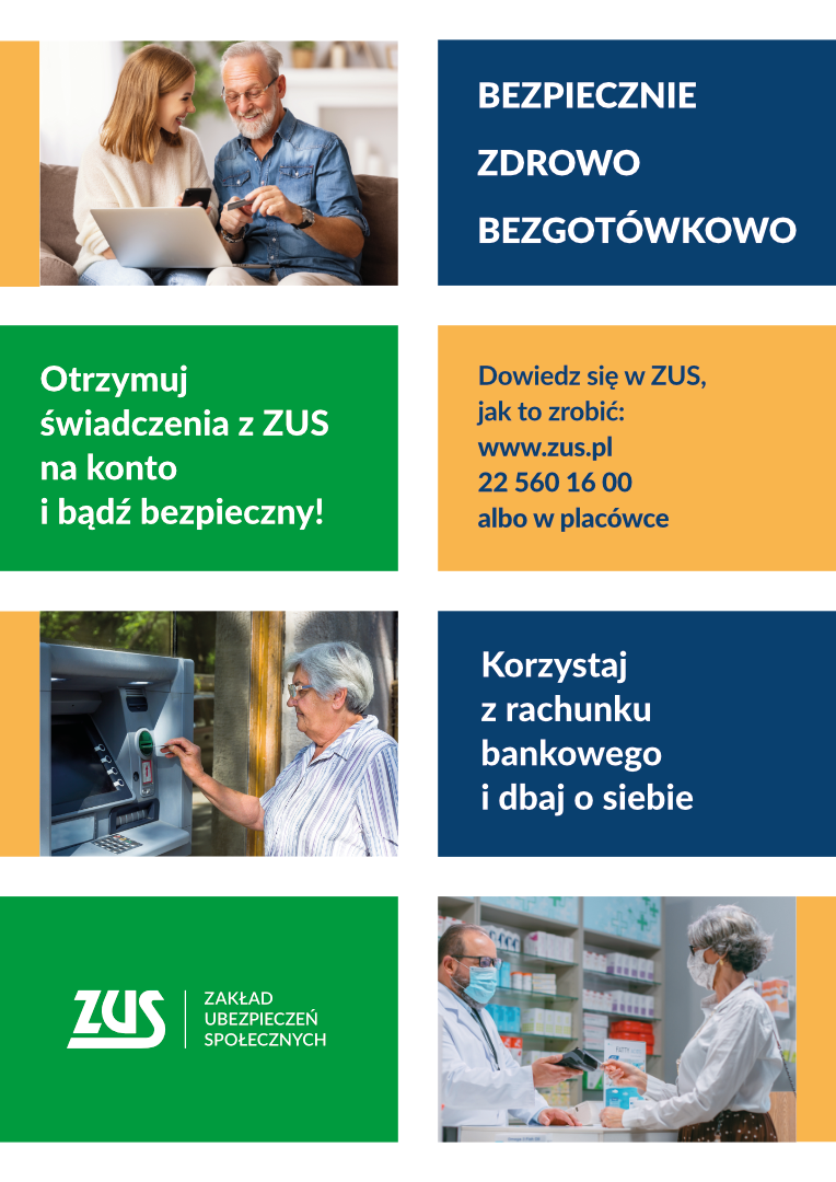 Bezpiecznie, zdrowo, bezgotówkowo –  kampania informacyjno-edukacyjna dla klientów ZUS